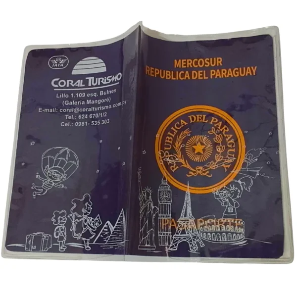 Funda de p/ pasaporte en PVC Cristal