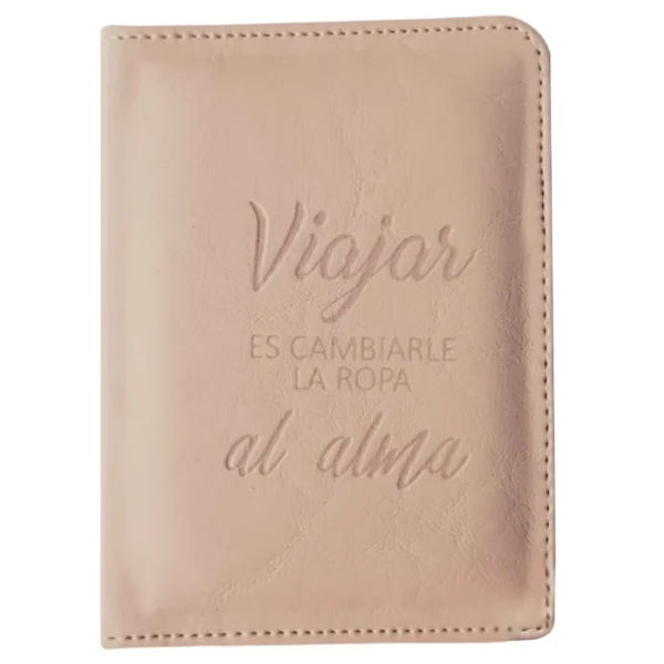 Funda p/ pasaporte en símil cuero con porta tarjetas