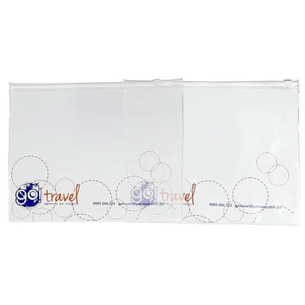 Sobre PVC cristal con cierre zipper grande