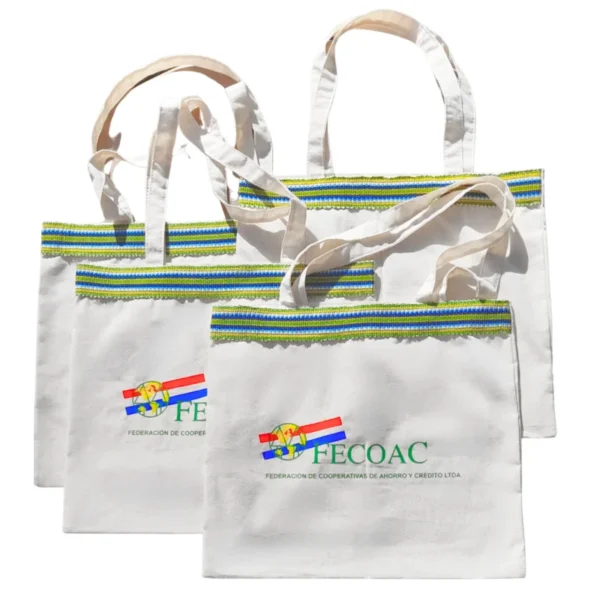 Bolsas confeccionadas en Lienzo c /Faja Rústica