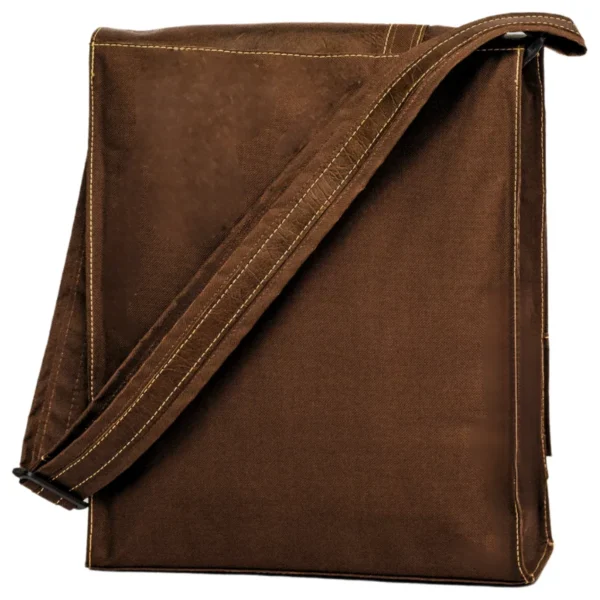 Bolso bandolera combinado en tela 600 y símil cuero - Imagen 2